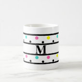 Monogram Black Polka Dots Kaffeetasse (Mittel)