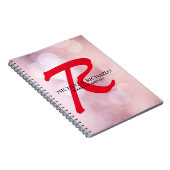 Monogram Black & Red Makeust Notebook Notizblock (Rechte Seite)