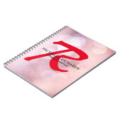 Monogram Black & Red Makeust Notebook Notizblock (Linke Seite)