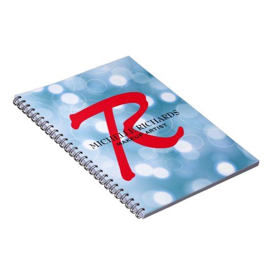 Monogram Black & Red Makeust Notebook Notizblock (Rechte Seite)