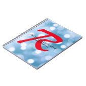 Monogram Black & Red Makeust Notebook Notizblock (Linke Seite)