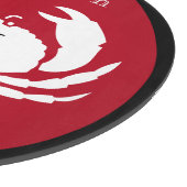 Monogram Black Red White Crab Nautical Cutting Boa Schneidebrett (Ecke)