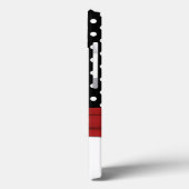 Monogram Black Red White Polka Dot iPad Air Hüllen (Rückseite / Links)