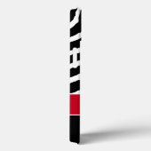 Monogram Black, Red Zebra Stripe iPad Air Hüllen (Rückseite / Rechts)