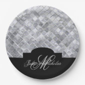 Monogram Black & Silver 25-Jubiläum Teller (Vorderseite)