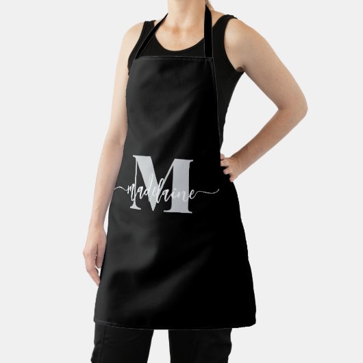 Monogram Black Silver Personal Schürze (InSitu)