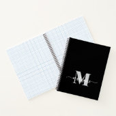 Monogram Black Silver White Personal Notizblock (Innenseite)