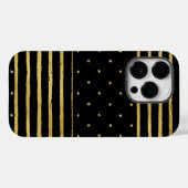 Monogram Black Striping Case-Mate iPhone Hülle (Rückseite (Horizontal))