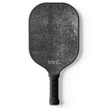 Monogram Black Texture Design Pickleball Paddel