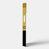 Monogram Black und Gold Metallic Mesh Case-Mate iPhone Hülle (Rückseite / Rechts)