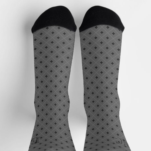 Monogram Black und Grau Diamond Florettes Socken (Oben)