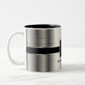 Monogram Black und Metallic Silver Zweifarbige Tasse (Links)