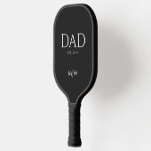 Monogram Black Vater Typografie Pickleball Schläger (Links)