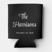Monogram Black Wedding Dosenkühler (Vorderseite)