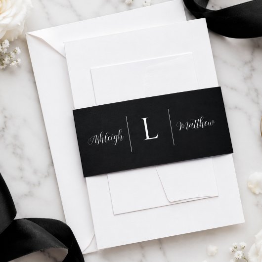 Monogram Black Wedly Band