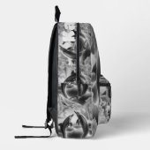 Monogram Black & White Delphine Ozean | Bedruckter Rucksack (Links)