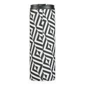 Monogram Black & White Diamond Muster Thermosbecher (Rückseite)