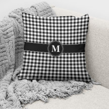 Monogram Black & White Gingham Karierter Karo Must