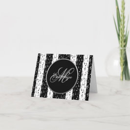 Monogram Black & White-Soundstreifen-Karte