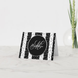 Monogram Black & White-Soundstreifen-Karte