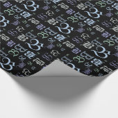 MONOGRAM BlackLetter-Jeder Anlass ändern Geschenkpapier (Ecke)