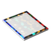 Monogram, blau, grün, rot, Abstrakt geometrisch Notizblock (angewinkelt)