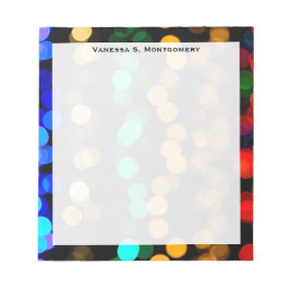 Monogram, blau, grün, rot, Abstrakt geometrisch Notizblock