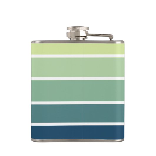 Monogram, blau und grün gestrichen flachmann (Rückseite)