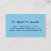 Monogram Blizzard blauer Farbhintergrund Visitenkarte (Rückseite)