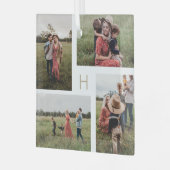 Monogram Blocks Editable Color Foto Ornament (Vorderseite links)