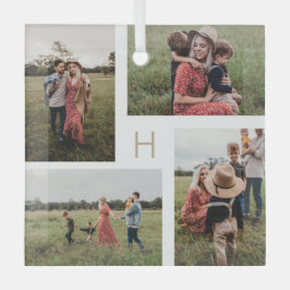 Monogram Blocks Editable Color Foto Ornament Aus Glas