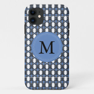 Monogram Blue Abstrakt Scarab Muster Case-Mate iPhone Hülle