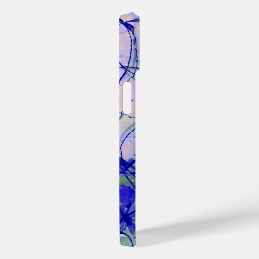 Monogram Blue Abstrakte Art Cool Case-Mate iPhone Hülle (Rückseite / Rechts)