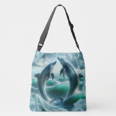 Monogram Blue Aquamarin Delphine Ocean | Tragetaschen Mit Langen Trägern (Rückseite)