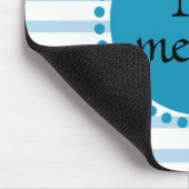 Monogram Blue Aquamarin Gold Streifen Circle Mousepad (Ecke)