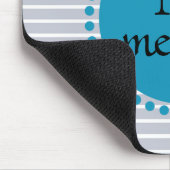 Monogram Blue Aquamarin Striping Gold Circle Mousepad (Ecke)