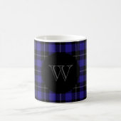 Monogram Blue Black Kariert Kaffeetasse (Mittel)