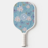 Monogram Blue Butterfly Pickleball Schläger (Rückseite)