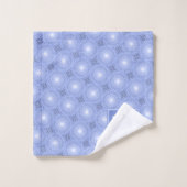 Monogram Blue Circles pattern Badhandtuch Set (Waschlappen)