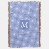 Monogram Blue Circles pattern Decke (Vorderseite Vertikal)