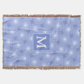 Monogram Blue Circles pattern Decke (Vorderseite)