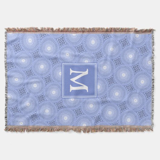 Monogram Blue Circles pattern Decke (Vorderseite)