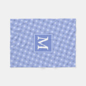 Monogram Blue Circles pattern Fleecedecke (Vorderseite (Horizontal))