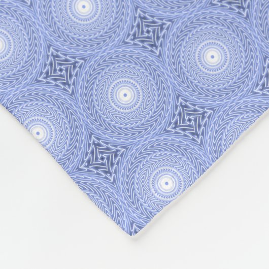 Monogram Blue Circles pattern Fleecedecke (Ecke)