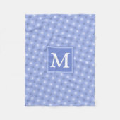 Monogram Blue Circles pattern Fleecedecke (Vorderseite)