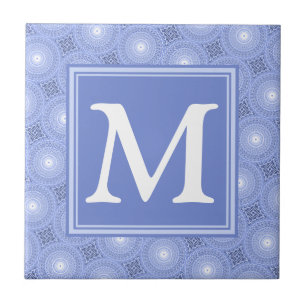 Monogram Blue Circles pattern Fliese