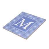 Monogram Blue Circles pattern Fliese (Seite)
