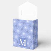 Monogram Blue Circles pattern Geschenkschachtel (Geöffnet)