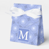 Monogram Blue Circles pattern Geschenkschachtel (Vorderseite)