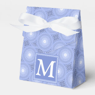 Monogram Blue Circles pattern Geschenkschachtel